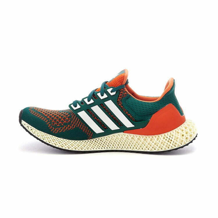 Adidas Ultra 4D Miami Hurricanes Green and Orange - imagine 2