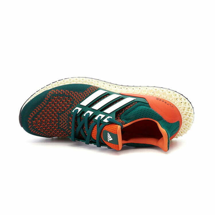 Adidas Ultra 4D Miami Hurricanes Green and Orange - imagine 3