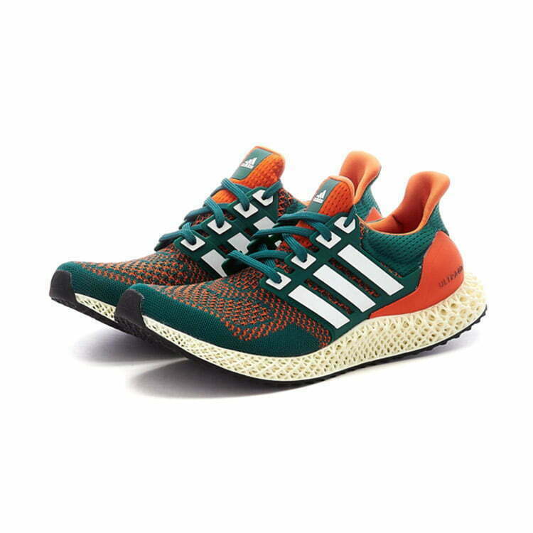Adidas Ultra 4D Miami Hurricanes Green and Orange - imagine 4