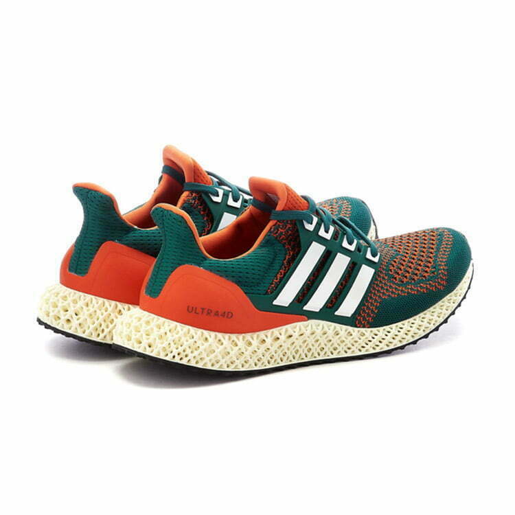 Adidas Ultra 4D Miami Hurricanes Green and Orange - imagine 5